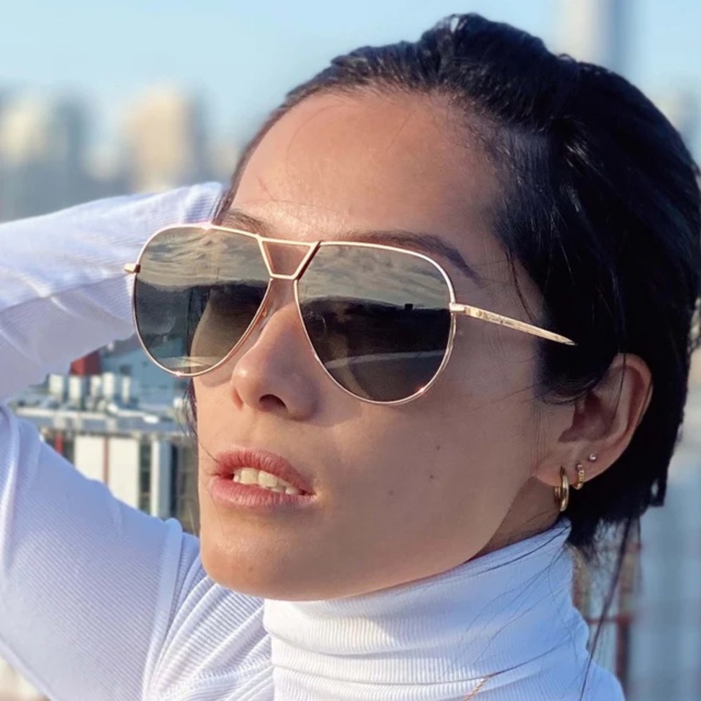 DIFF Devon Sunglasses: Black + Grey